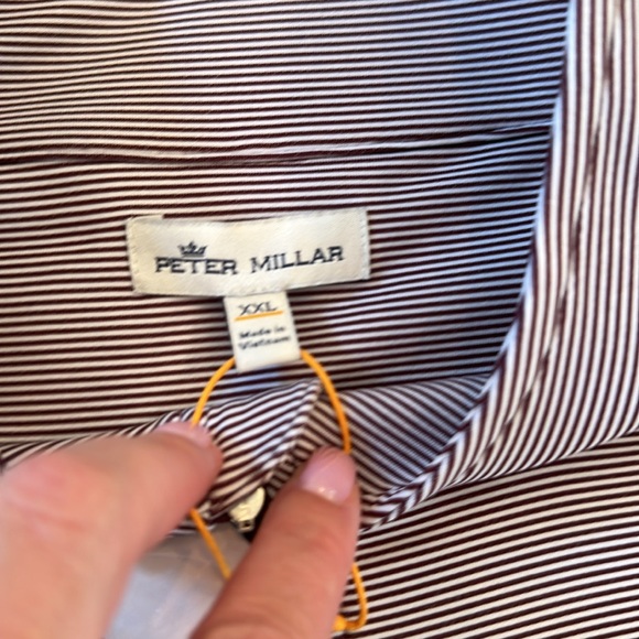 Peter Millar NWT XXL Texas A&M Sugar Stripe Performance Quarter Zip - Picture 4 of 5